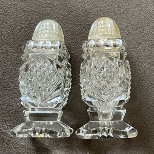 Vintage Crystal Salt and Pepper Shakers